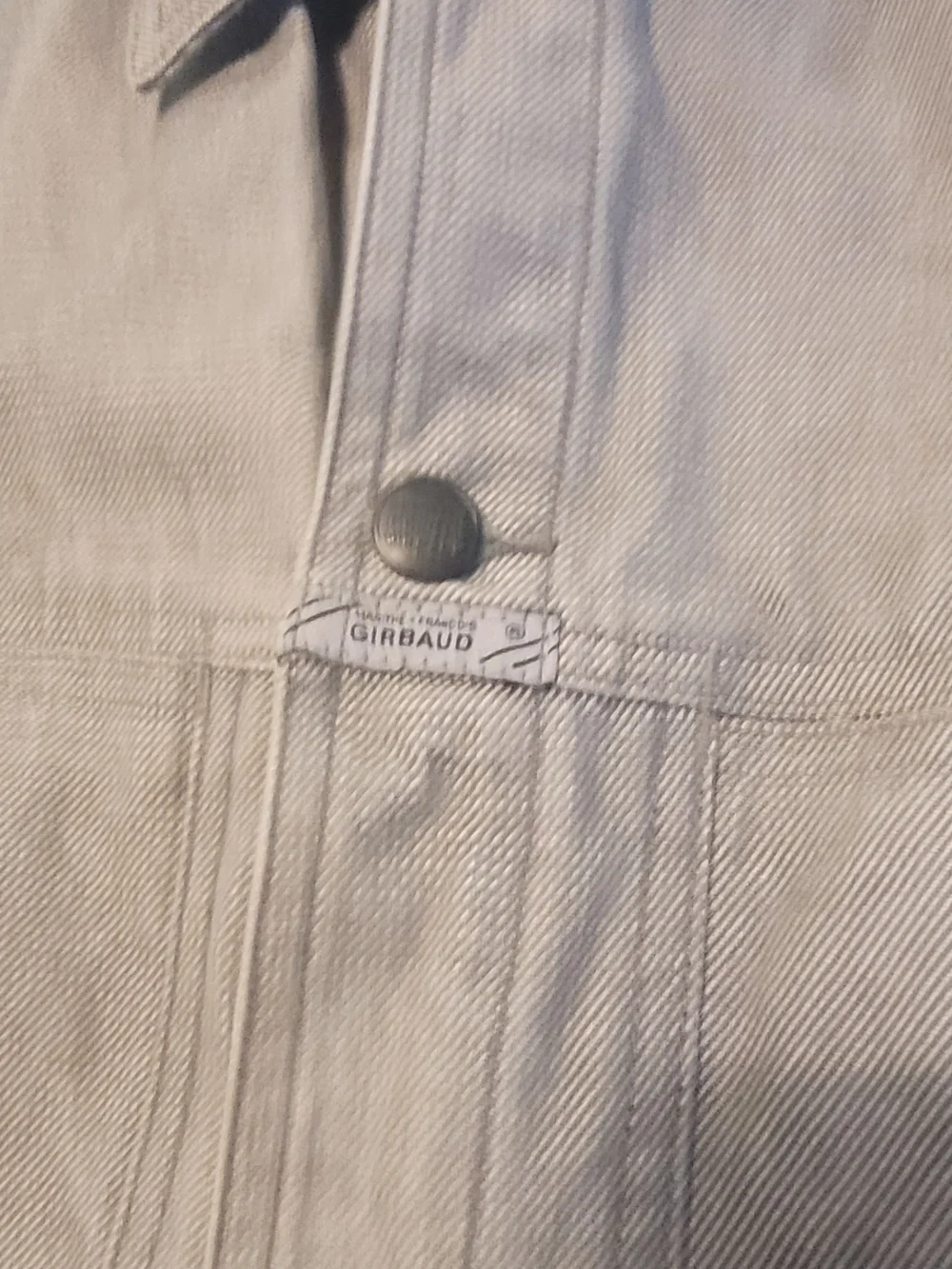 Marithe Francios Girbaud 90s Men's Light Gray Lightweight Denim Jacket